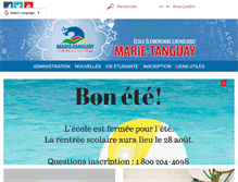 Tablet Screenshot of marie-tanguay.csdceo.ca